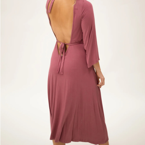 Lila Labor & Postpartum Gown in Dusty Rose