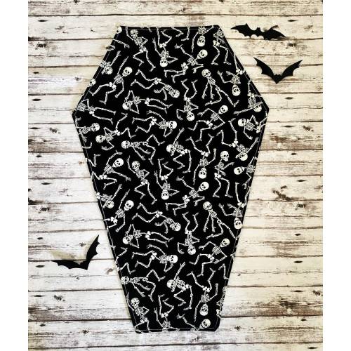 Spooky Scary Skeletons Coffin Baby Burp Cloth Gothic Bones