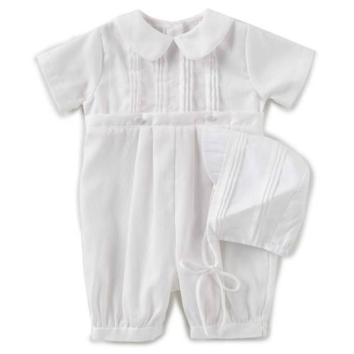 Petit Ami Baby Boys Christening Knickers & Bonnet Set