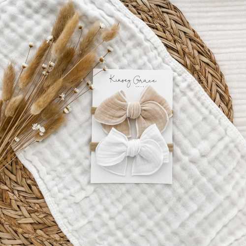 Neutral Bow Set, Baby Headbands, Baby Girl Bows, Newborn Headbands, Fable Bows, Girls Hair Clips, Toddler Hair Bows, Newborn Girl Bows