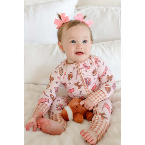 Convertible Bamboo Zipper Romper | Huddles & Cuddles Pink