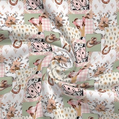 Printed Liverpool Bullet Textured Fabric by the yard Boho Western AA2642