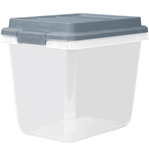 Hefty HI-RISE 32-Qt, 6-Pack Plastic Storage Bins with Lids, Smoke Bule | Wayfair