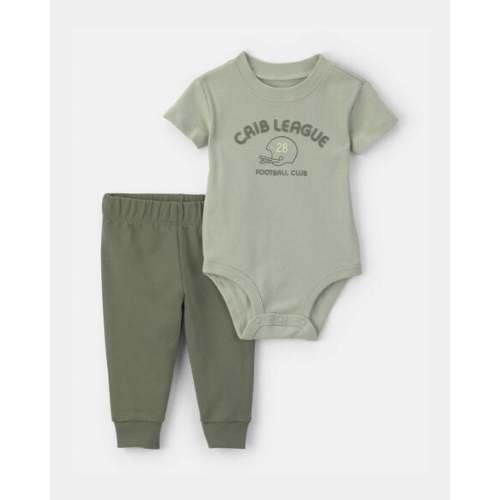 Baby Boy 2-Piece 'Football Club' Bodysuit & Pant Set - Green | Carter's
