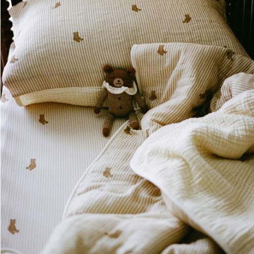 Bear Muslin Quilt & Sham Set | Nursery Bedding | Oilo™ Studio