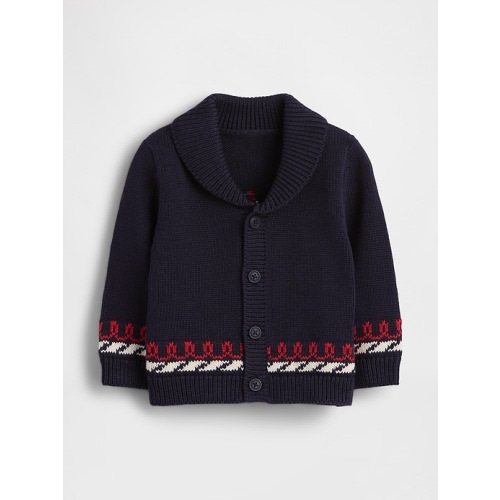 Baby Nautical Shawl Cardigan Sweater