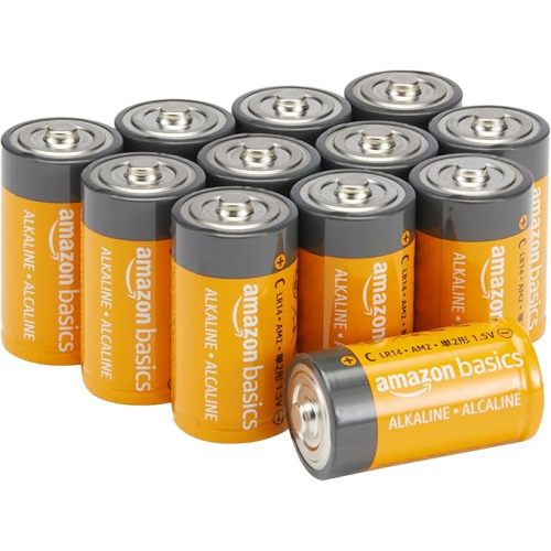 Amazon Basics C Cell Alkaline Long-Lasting All-Purpose Batteries, 1.5 Volt, 5-Year Shelf Life, 24-Pack