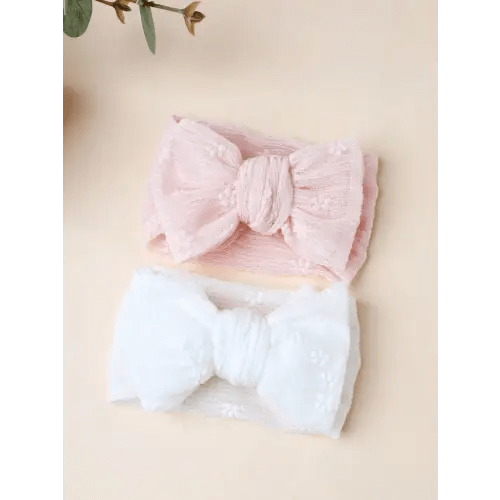 2PCS Baby Oversized Bow Headband, Hollow Lace Breathable Daily Hair Accessory | SHEIN USA