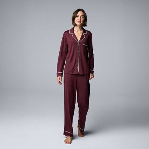 Women's Simply Vera Vera Wang 2-Piece Pajama Top & Pajama Bottoms Set