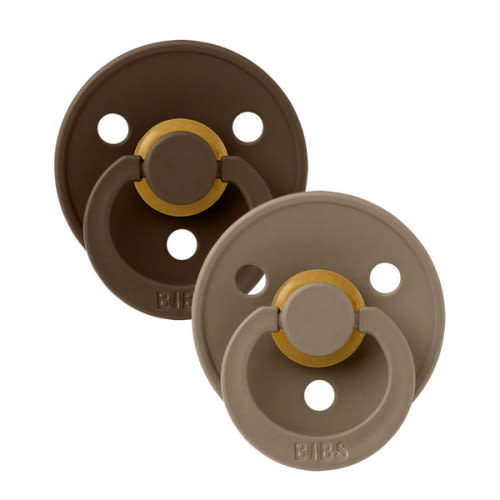 BIBS Colour Pacifiers 2-Pack - Mocha and Dark Oak – Bibsworld store US