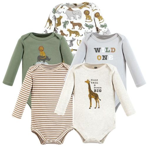 Luvable Friends Hudson Baby Long-Sleeve Bodysuits 5pk