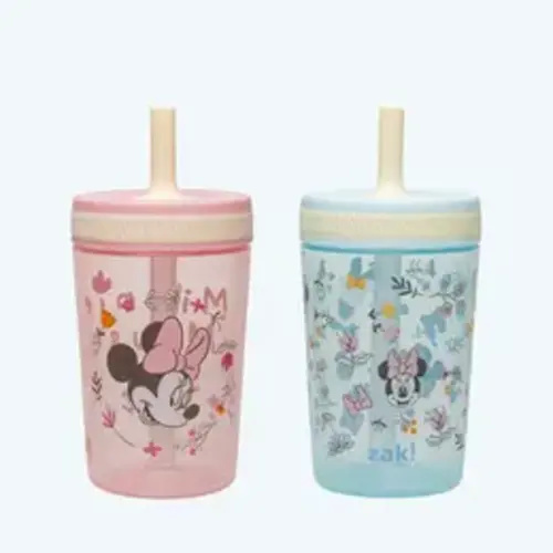 Zak Designs Kelso Kids Leakproof Straw Cup with Silicone Spout and Screw-On Lid - Reusable Plastic Drinkware, 15 Ounces, 2 Pack BPA Free Water Bottles - TikTok Shop