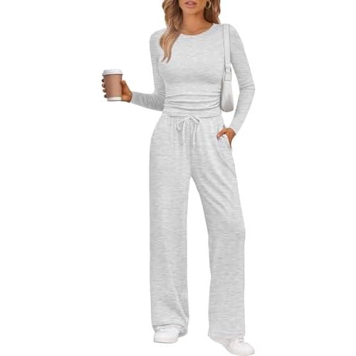 LILLUSORY 2 Piece Lounge Sets for Women Fall Outfits 2025 Two Piece Travel Sweatsuits Business Casual Fashion Clothes