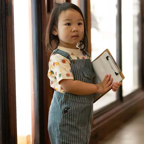 Navy Striped Dungaree Shorts – Little Green Radicals