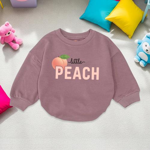 Peach Baby Bodysuit, Southern Girl Romper, Vegan Newborn Outfit