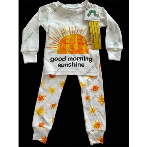 L’oved Baby NWT Eric Carle Hungry Caterpillar Sunshine Organic Cotton PJ-12-18Mo