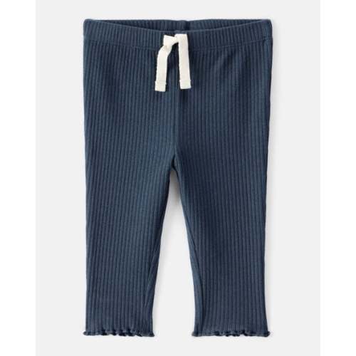 Baby Girl Cotton Pull-On Pants - Navy Blue | Carter's