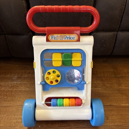 Vintage Fisher Price Activity Walker Fold And Go 1990 Sit To Stand Toddler