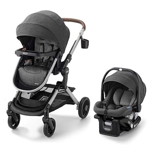 Graco Modes Nest Travel System, 3-in-1 Modular Carseat Stroller Combo, Includes the SnugRide DLX Infant Car Seat and Baby Stroller, Adjustable Slide2Me Car Seat Carrier to Toddler Stroller, Sullivan