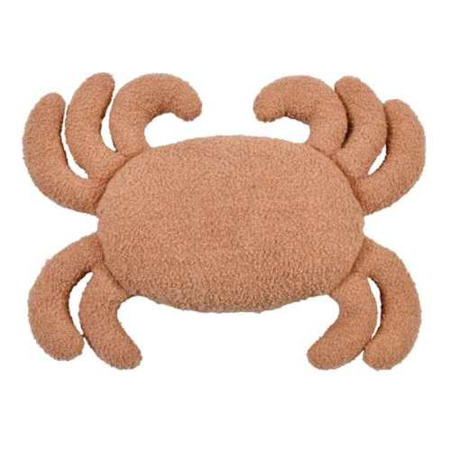 Honeybloom Blue Boucle Crab Shaped Throw Pillow