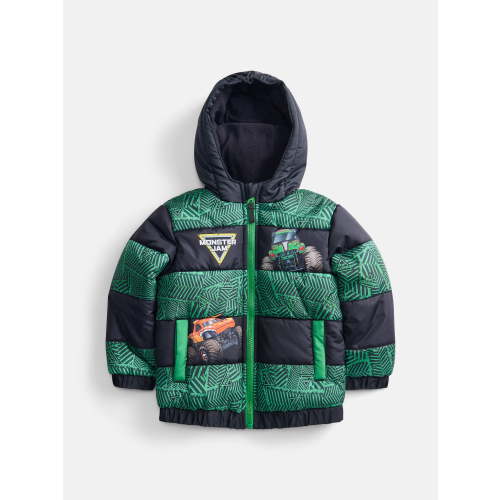 Monster Jam Toddler Boys Heavyweight Puffer Jacket, Sizes 2T-5T