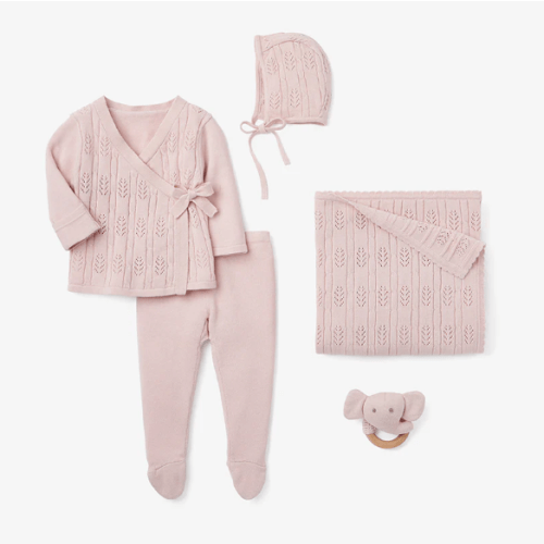 Blush Pink Baby Layette Set w. Box
