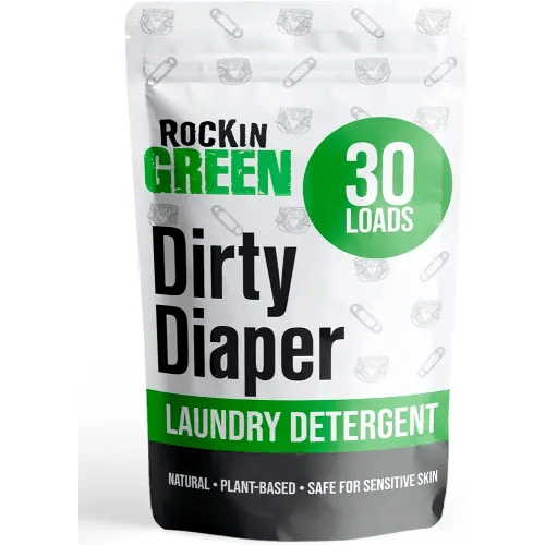 Rockin' Green Laundry Detergent, Plant based, All Natural Laundry Detergent Powder, Vegan and Biodegradable Odor Fighter, Safe for Sensitive Skin (Baby Cloth Diaper 90 Loads -Unscented)
