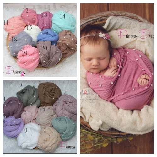 Delicate newborn pearl texture baby wrap prop swaddling cloth baby photography shooting newborn shooting baby picture props props cloth swaddling