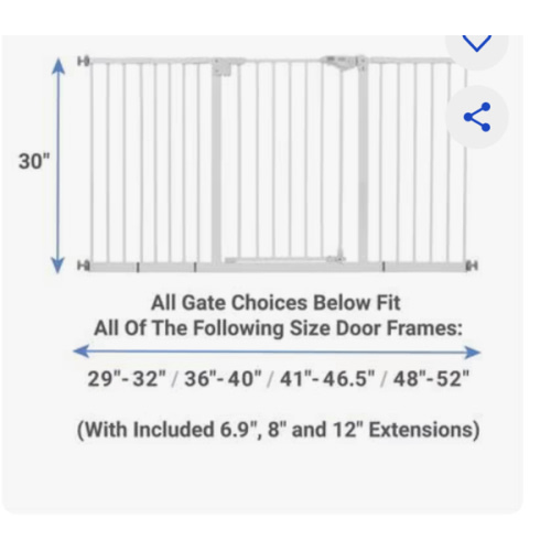 Frisco Steel Extra Wide Auto-Close Dog Gate