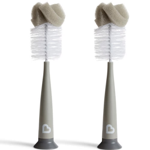 Amazon.com: Munchkin® Sponge™ Bottle Brush, Modern Design, 2 Pack, Grey : Baby
