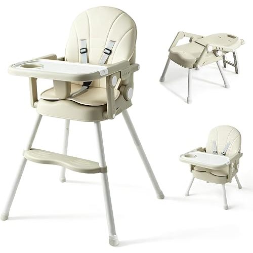 4 in 1 Baby High Chair, Convertible Feeding Chair for Babies & Toddlers