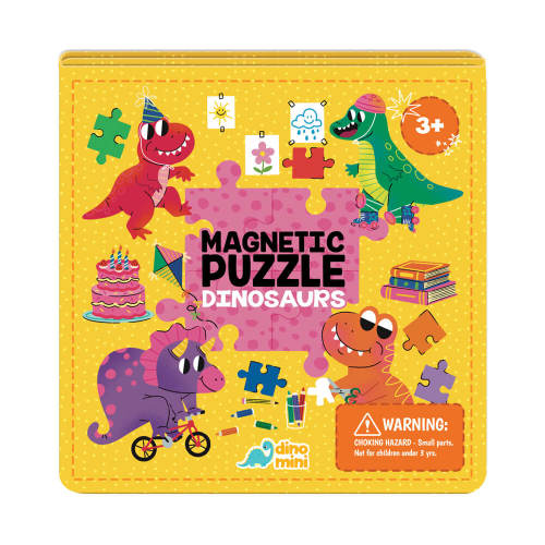 Magnetic Puzzle Set - 3 x 20 Piece Magnetic Puzzles - Dinosaurs