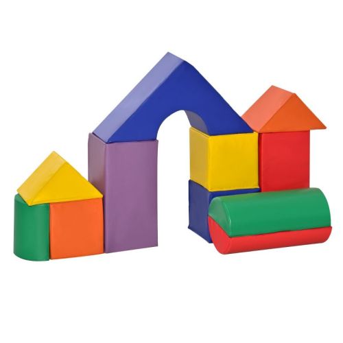 SEVOBAL Baby Activity Gyms 11 Piece Foam Climbing Blocks Set for Toddlers Crawl Play, Multicolored, 19.8"*19.8"*9.8"