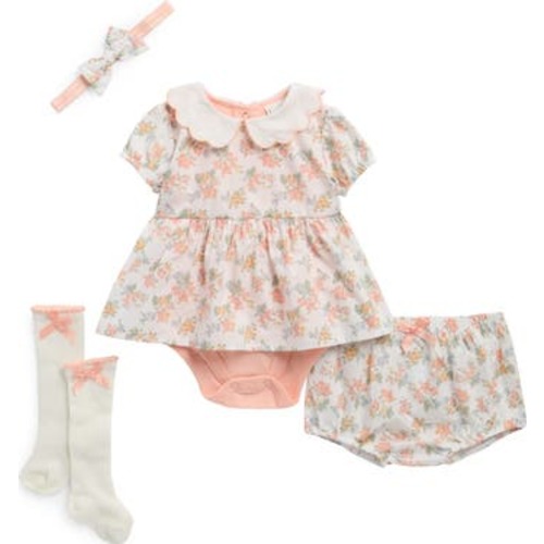 Floral Dress, Bloomers, Headband & Socks Set