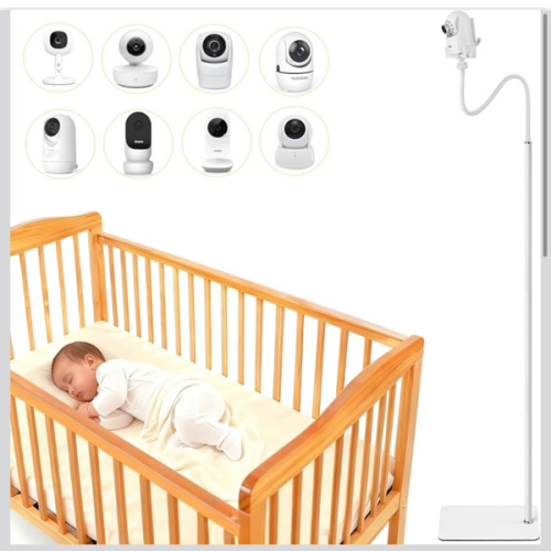 iTODOS Baby Monitor Floor Stand Holder Mount Compatible with Infant Optics DXR-8 Pro,Nanit Pro & Flex Stand,VTech VM819/VM901,HelloBaby HB6550/6560,Owlet,Momcozy,eufy,Motorola and 1/4 Threaded Camera