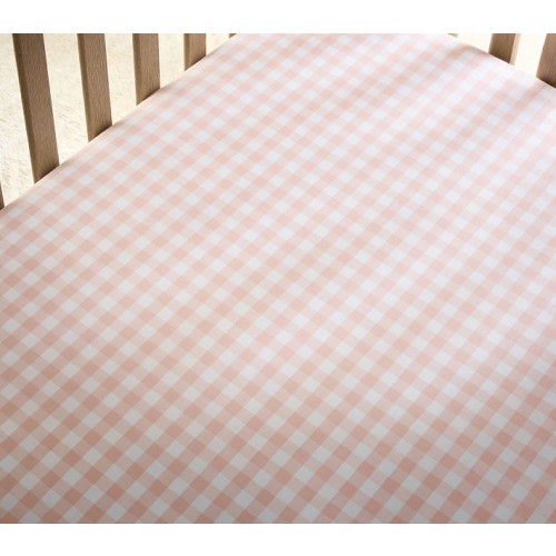 Gingham Organic Crib Fitted Sheet