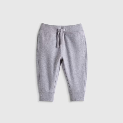 Organic Cotton French Terry Joggers - Baby in Grey