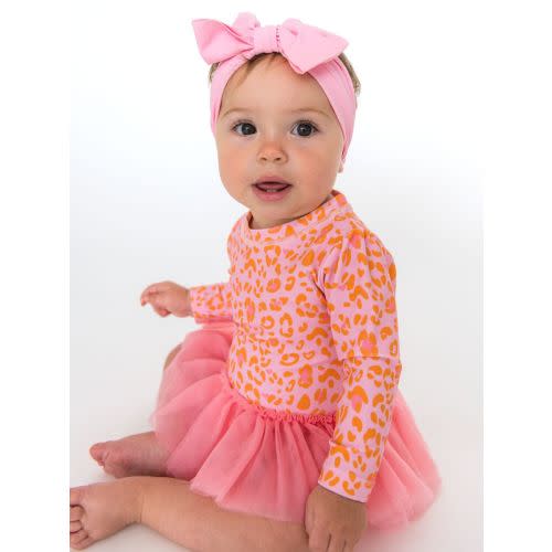 Tulle Skirted One Piece Rash Guard Swimsuit