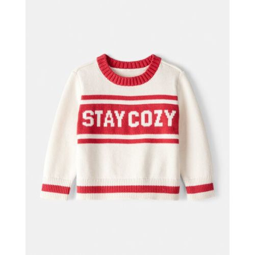 Baby Stay Cozy Sweater - Red/Cream - Carter's | Carter's