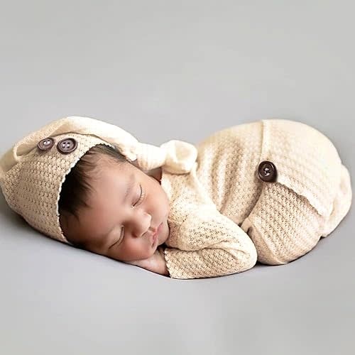 Ylsteed Newborn Photography Outfits - Boy & Girl Photoshoot Costume Set with Infant Rompers & Props