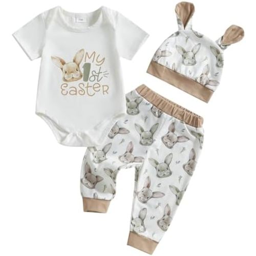 My First 4th of July Outfit Baby Boy USA Romper+American Flag Pants+Knot Hat Fourth of July Clothes Set