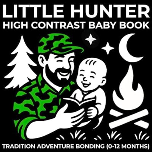 Little Hunter High Contrast Baby Book Tradition Adventure Bonding (0-12 Months): 67 Unique Black and White Images Introducing the Hunting Life Through ... and Everyday Language — For Newborns