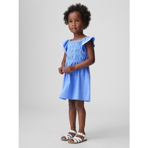 Baby & Toddler Smocked Flutter-Sleeve Dress