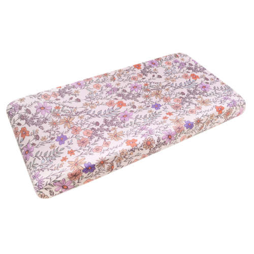 Premium Knit Diaper Changing Pad Cover - Flora
