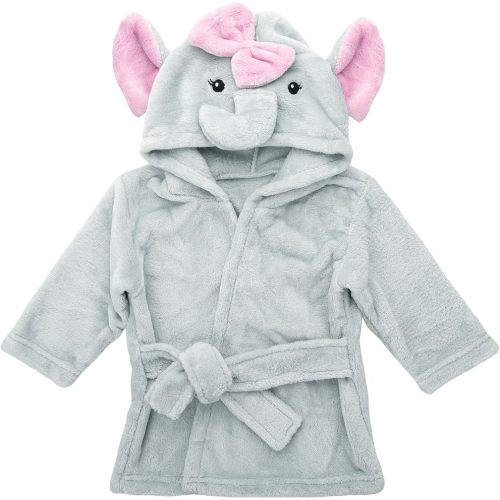 Mr. Pen Baby Animal Face Robe - Unisex, 0-9 Month, Plush, Elephant, Hooded Towel