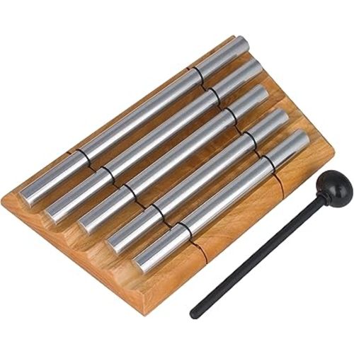 Woodstock Wind Chimes Zenergy Quintet Hand Bell Chime, 5 Tone 8.5 - Inch, Bell Percussion Instrument for Meditation, Yoga, Classrooms, Offices, Great for Awareness, Relaxation (ZENERGY5)