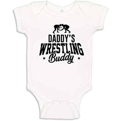 Daddy's Wrestling Buddy Baby Bodysuit One Piece or Toddler T-Shirt Wrestler Infant Clothing