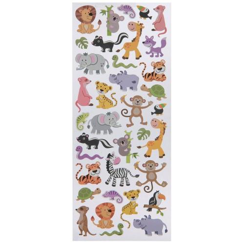 Zoo Animal Foil Stickers