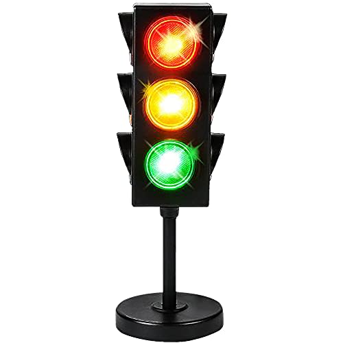 ArtCreativity Small Traffic Light Table Lamp for Kids, (Pack of 1), Bedside Lamp with Color Changing LEDs, Cool Nightlight for Girls and Boys, Decorative for Living Room, Bedroom, or Playroom