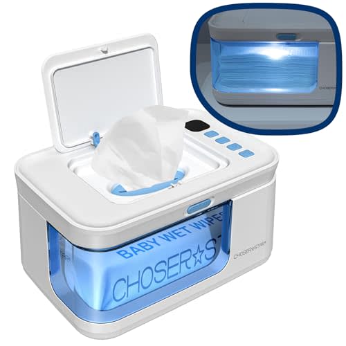ChoserStar Baby Wipe Warmer and Dispenser Portable Heated Diaper Wipe Heater with Fast Heating, Large Capacity, and Anti-Dry Out (no Charger Block)